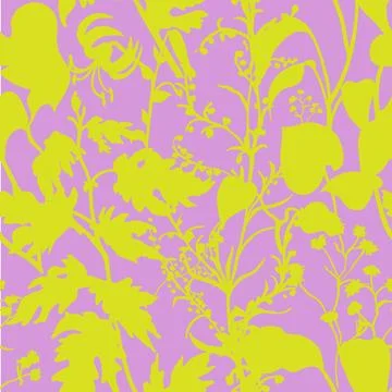 Seamless pattern with herbs and flowers Illustrazione stock