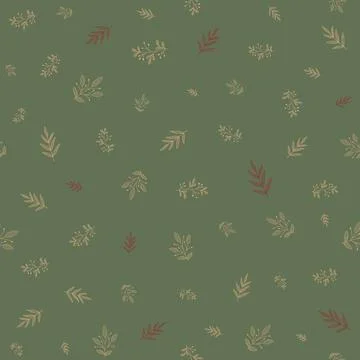 Seamless pattern with herbs branches for culinary. Kitchen vintage design w.. Stock Illustration