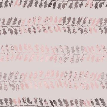 Seamless pattern with herbs, foliage, plants Stock Illustration