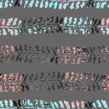 Seamless pattern with herbs, foliage, plants Stock Illustration