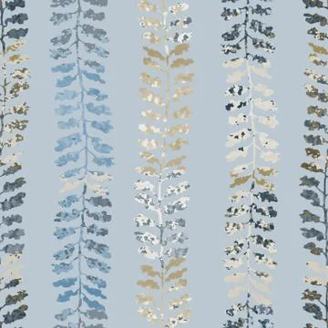 Seamless pattern with herbs, foliage, plants Stock Illustration