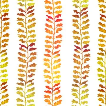 Seamless pattern with herbs, foliage, plants Stock Illustration