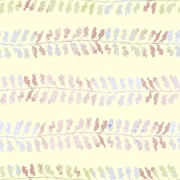 Seamless pattern with herbs, foliage, plants Stock Illustration