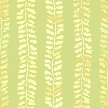 Seamless pattern with herbs, foliage, plants Stock Illustration