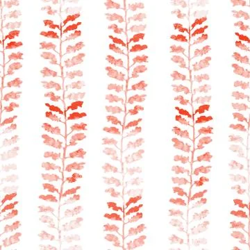 Seamless pattern with herbs, foliage, plants Illustrazione stock
