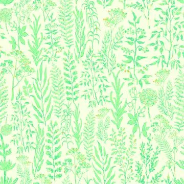 Seamless pattern with herbs, plants and flowers Stock Illustration