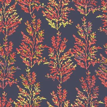 Seamless pattern with herbs, plants Stock Illustration