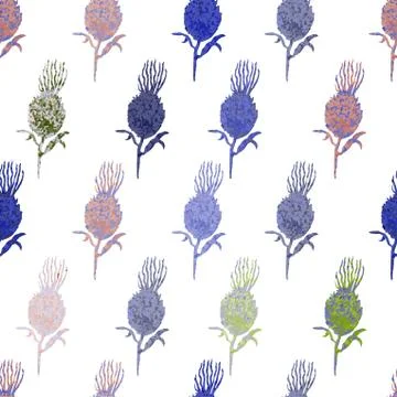 Seamless pattern with herbs, plants 스톡 일러스트