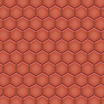 Seamless pattern of hex cobblestone pavement Stock Illustration
