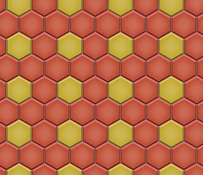 Seamless pattern of hex cobblestone pavement Illustrazione stock