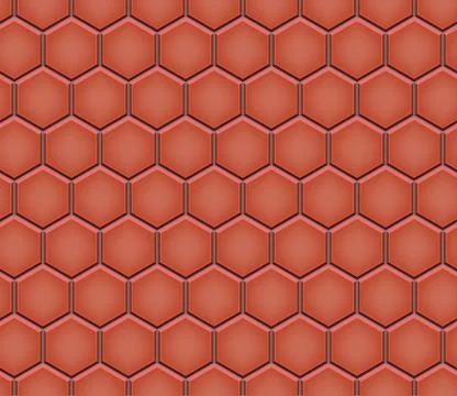 Seamless pattern of hex cobblestone pavement イラスト素材