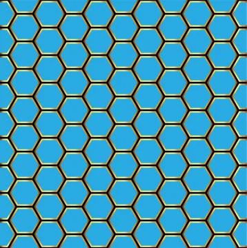 Seamless Pattern Hexagon Honeycomb Texture. Vector illustration. 스톡 일러스트