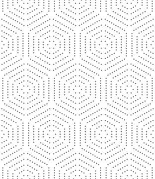 Seamless Pattern With Hexagonal Dotted Shapes 스톡 일러스트