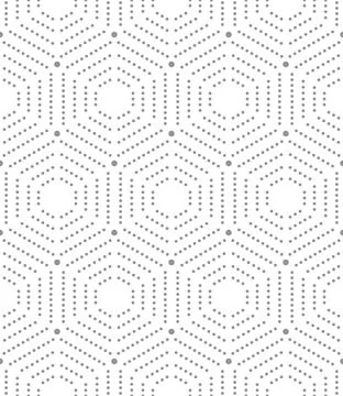Seamless Pattern With Hexagonal Dotted Shapes イラスト素材