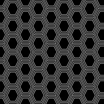 Seamless pattern with hexagons Stock Illustration