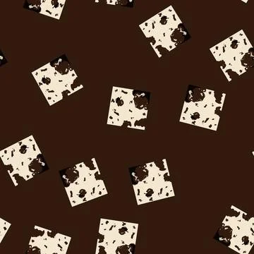 Seamless pattern hide cow skin cartoon vector Stockillustratie