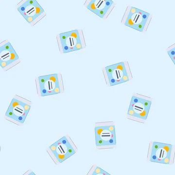 Seamless pattern highlights annual report cartoon vector Stock Illustration