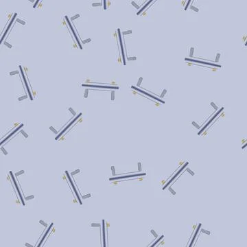 Seamless pattern highway guard rails cartoon vector イラスト素材