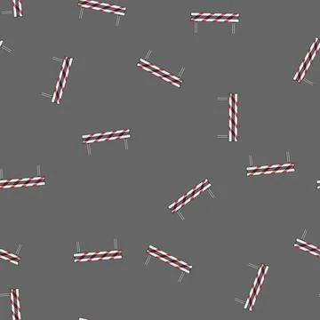Seamless pattern highway guard rails cartoon vector イラスト素材
