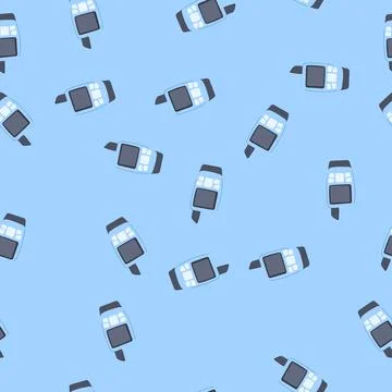 Seamless pattern hike handheld gps cartoon vector 库存插图