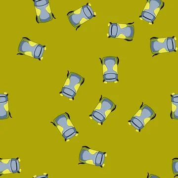 Seamless pattern hike hiking backpack cartoon vector Stock Illustration