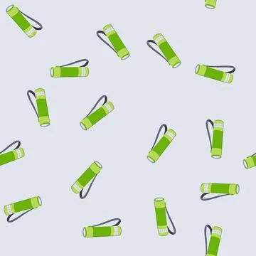 Seamless pattern hiking hand crank flashlight cartoon vector Stock Illustration