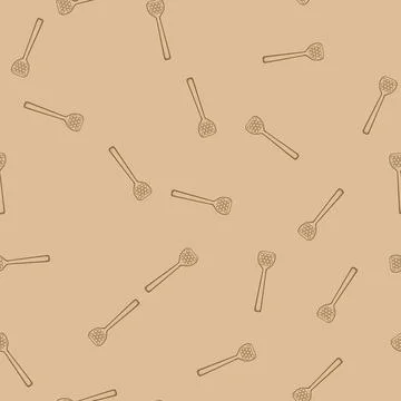 Seamless pattern hive honey dipper stick cartoon vector 스톡 일러스트