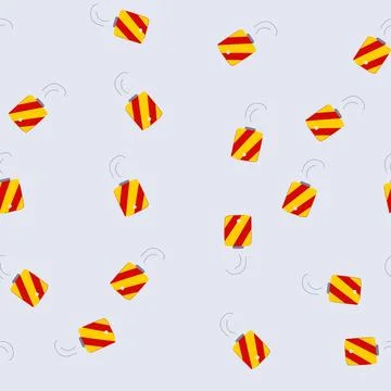Seamless pattern hoist crane hook cartoon vector Illustrazione stock