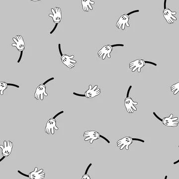 Seamless pattern hold cartoon hand cartoon vector Stock Illustration