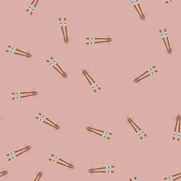 Seamless pattern holder chopstick rest cartoon vector Stock Illustration