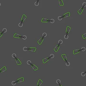 Seamless pattern holder key ring clip cartoon vector Stock Illustration