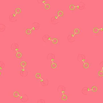 Seamless pattern holder ring keychain cartoon vector Illustrazione stock