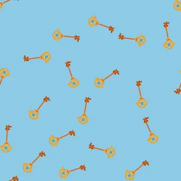 Seamless pattern hole magic key cartoon vector Stockillustratie
