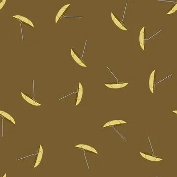 Seamless pattern holiday beach umbrella cartoon vector Illustrazione stock