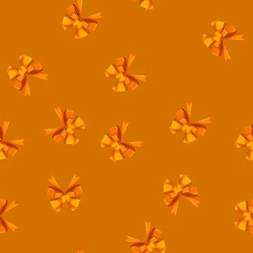 Seamless pattern holiday bow ribbon cartoon vector イラスト素材