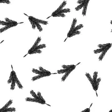 Seamless pattern holiday christmas sketch hand drawn Stock Illustration