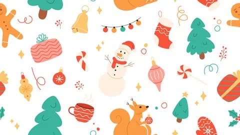 Seamless pattern for holiday decoration Stock Illustration