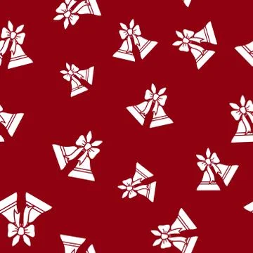 Seamless Pattern with Holiday Jingle Bells Stock Illustration
