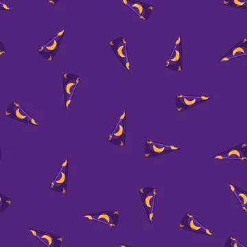 Seamless pattern holiday wizard hat cartoon vector Stock Illustration