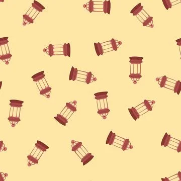 Seamless pattern holy arabic lantern cartoon vector Stockillustratie