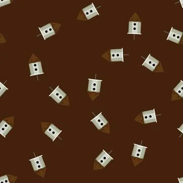Seamless pattern home bird house cartoon vector Stock Illustration