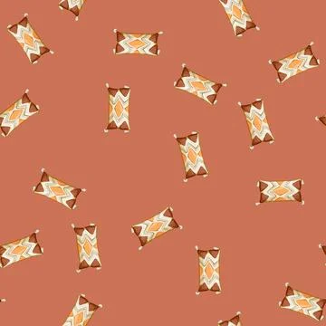 Seamless pattern home boho pillow cartoon vector 스톡 일러스트