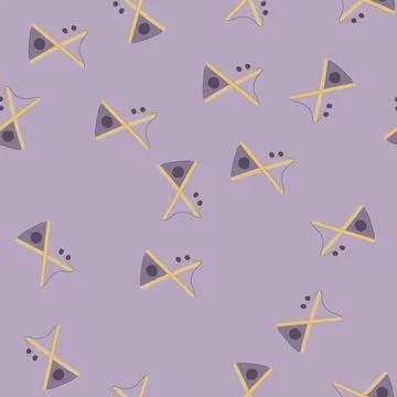 Seamless pattern home cat house cartoon vector Stock Illustration