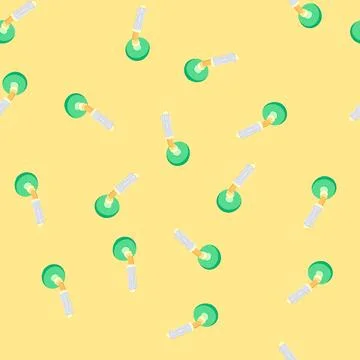 Seamless pattern home door handle cartoon vector Illustration