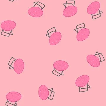 Seamless pattern home folding chair cartoon vector Illustrazione stock