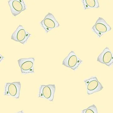 Seamless pattern home litter pet color icon vector Stock Illustration