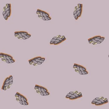 Seamless pattern home man slippers cartoon vector Stock Illustration