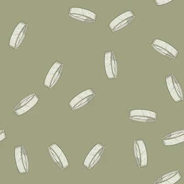 Seamless pattern home marble coaster cartoon vector Stock Illustration