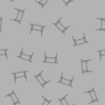 Seamless pattern home metal table cartoon vector Stock Illustration