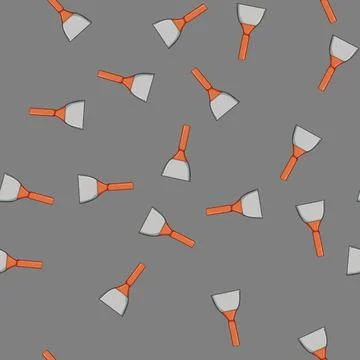 Seamless pattern home paint scraper cartoon vector Stock Illustration